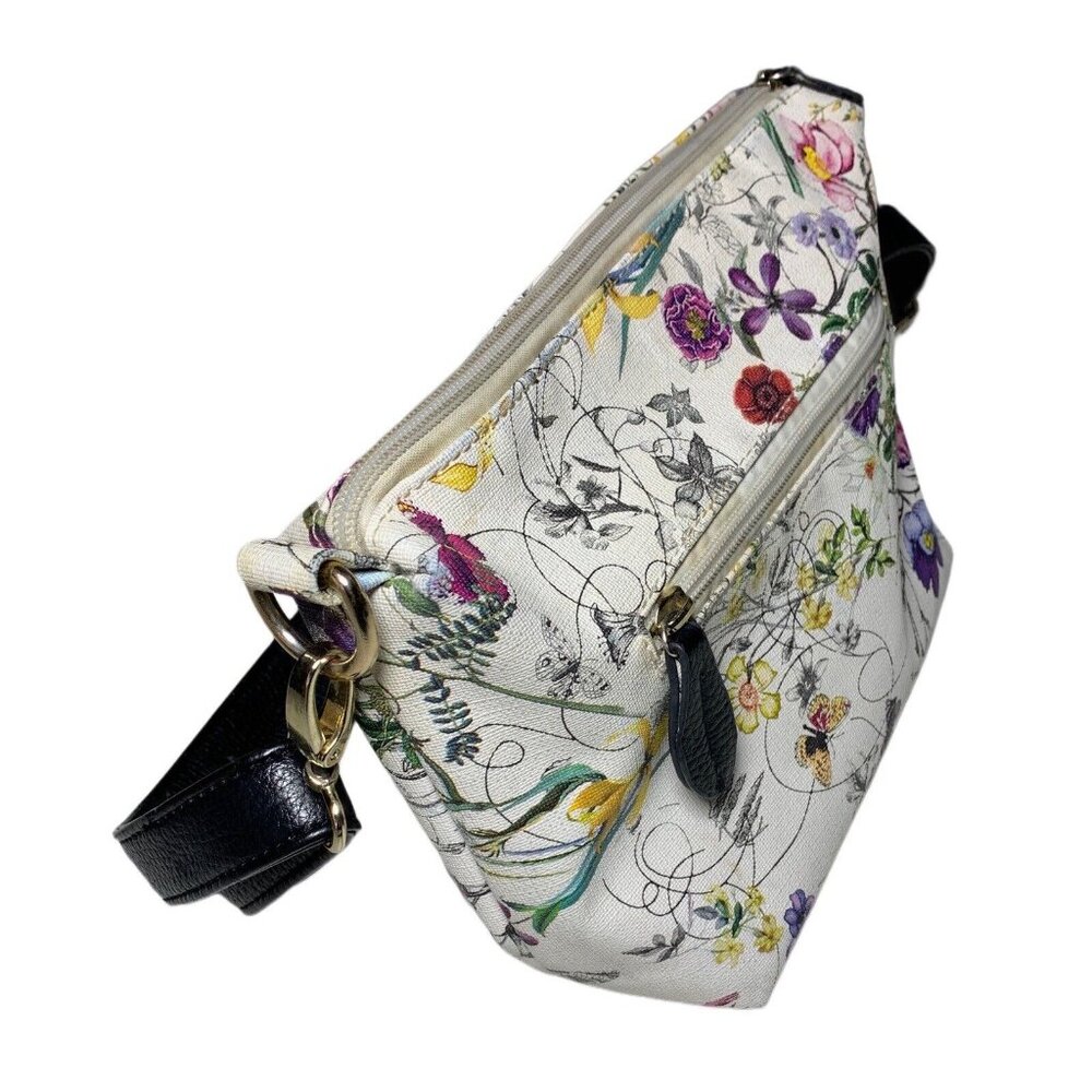 Imoshion White Floral Adjustable Shoulder Strap Purse - Picture 3 of 7